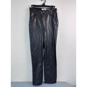 Abercrombie and Fitch 4 27w curve love vegan leather the 90's straight high rise
